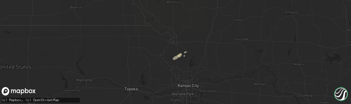 Hail map in Faucett, MO on September 19, 2024