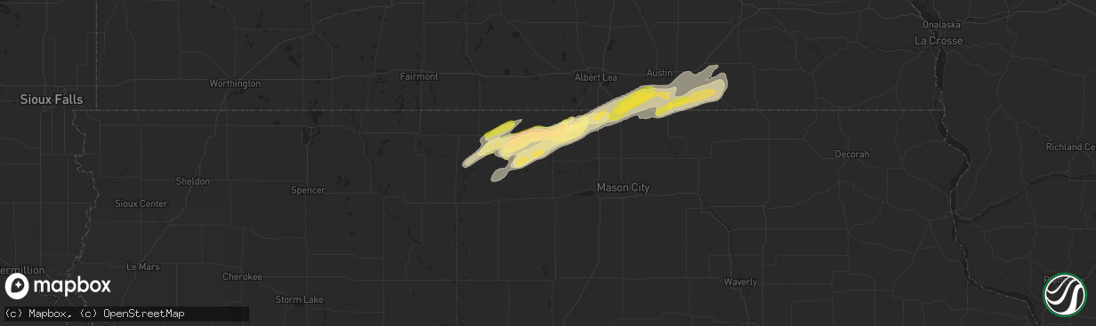 Hail map in Forest City, IA on September 19, 2024