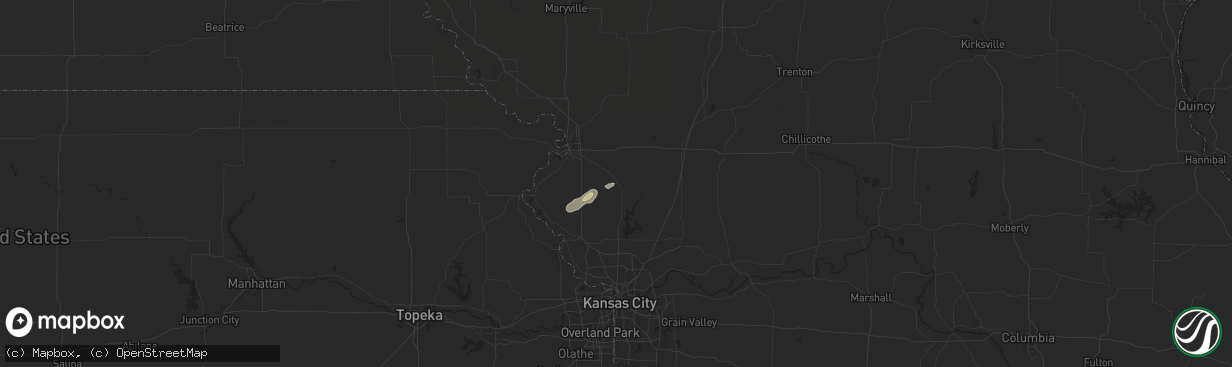 Hail map in Gower, MO on September 19, 2024