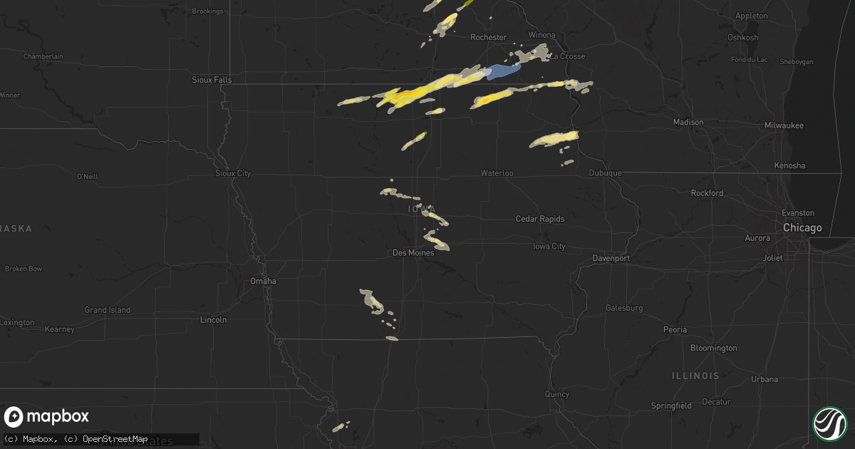 Hail map in Iowa on September 19, 2024