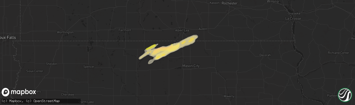 Hail map in Joice, IA on September 19, 2024