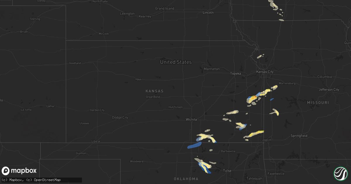 Hail map in Kansas on September 19, 2024