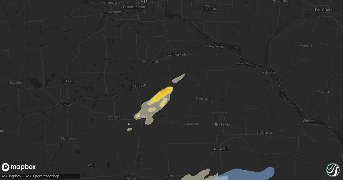 Hail map in Kenyon, MN on September 19, 2024