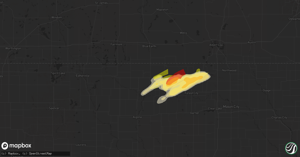 Hail map in Lakota, IA on September 19, 2024