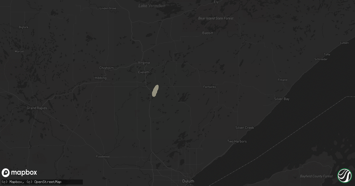 Hail map in Makinen, MN on September 19, 2024