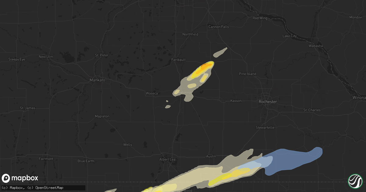 Hail map in Owatonna, MN on September 19, 2024