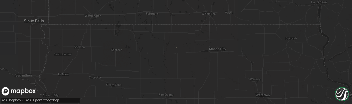 Hail map in Wesley, IA on September 19, 2024