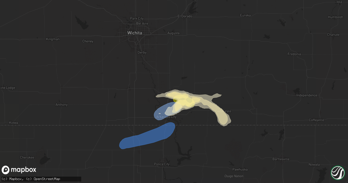 Hail map in Winfield, KS on September 19, 2024