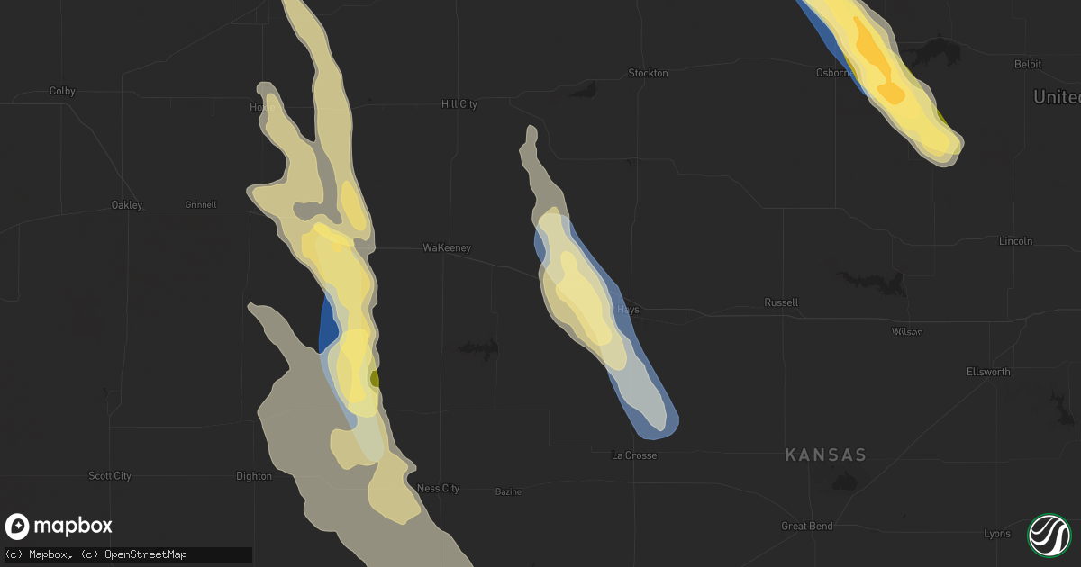 Hail map in Ellis, KS on September 19, 2025