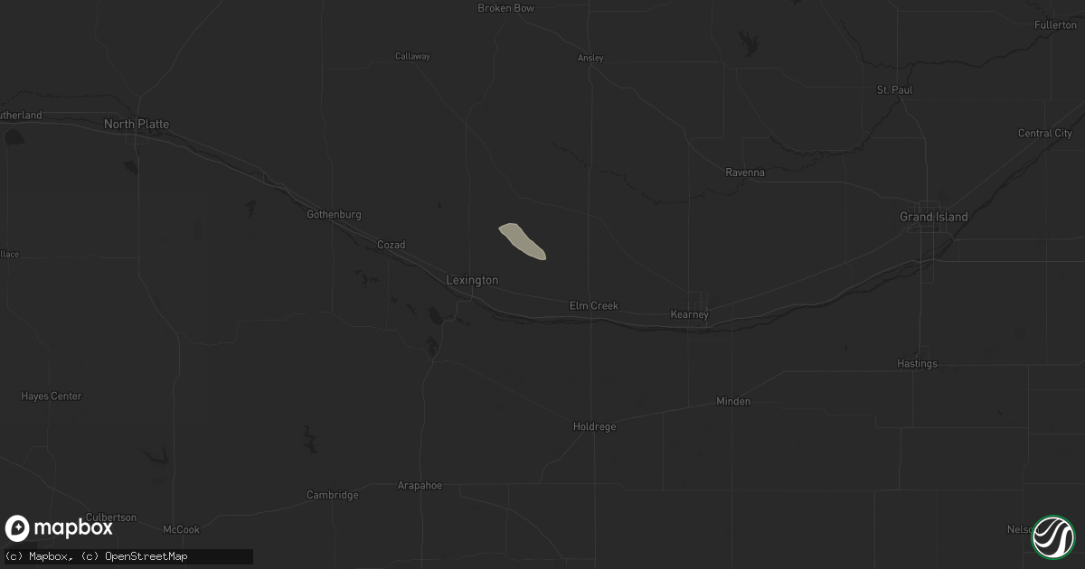 Hail map in Overton, NE on September 19, 2025
