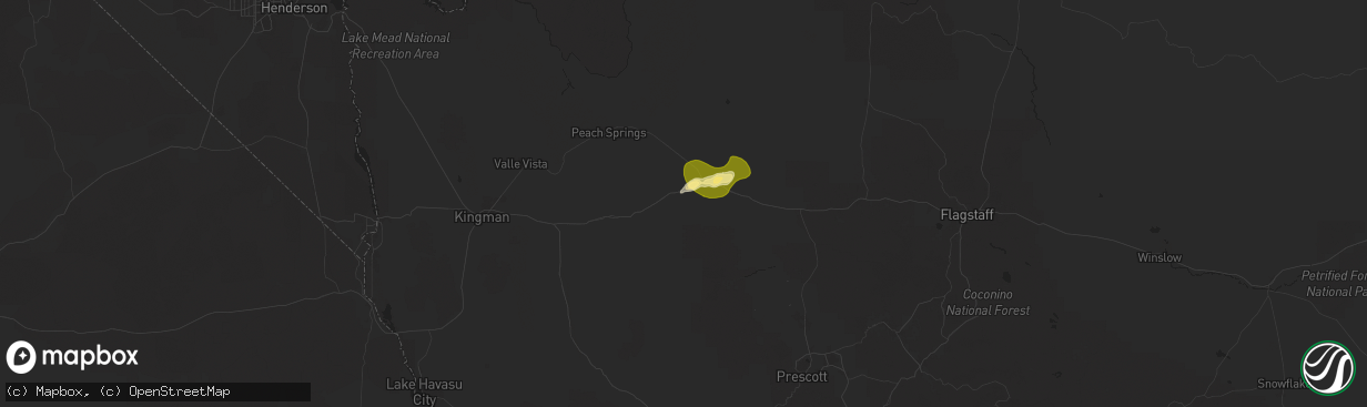 Hail map in Seligman, AZ on September 19, 2025