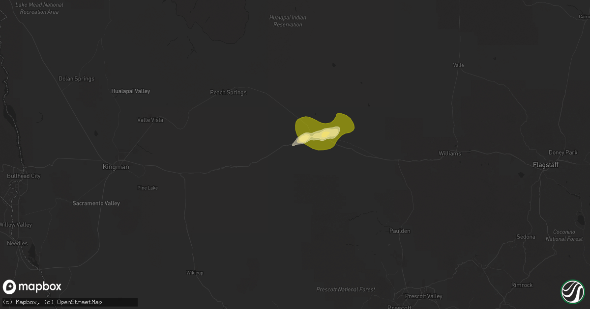 Hail map in Seligman, AZ on September 19, 2025