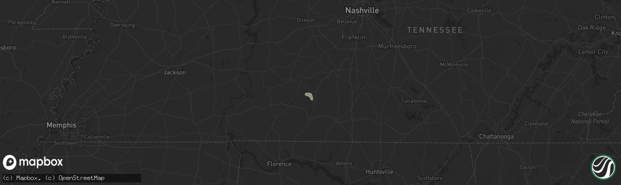 Hail map in Summertown, TN on September 19, 2025