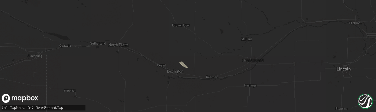 Hail map in Sumner, NE on September 19, 2025