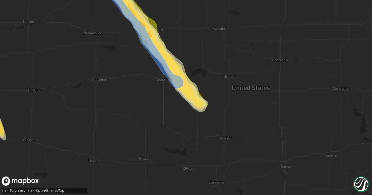 Hail map in Tipton, KS on September 19, 2025