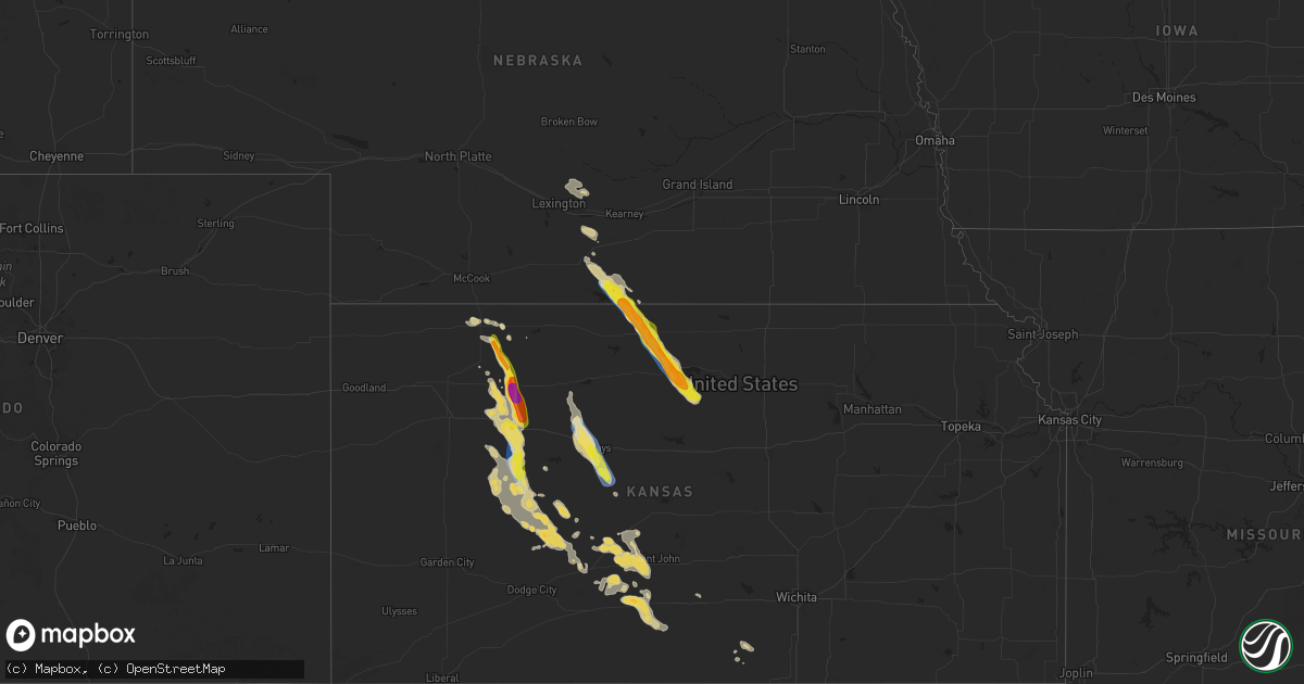 Hail map on September 19, 2025