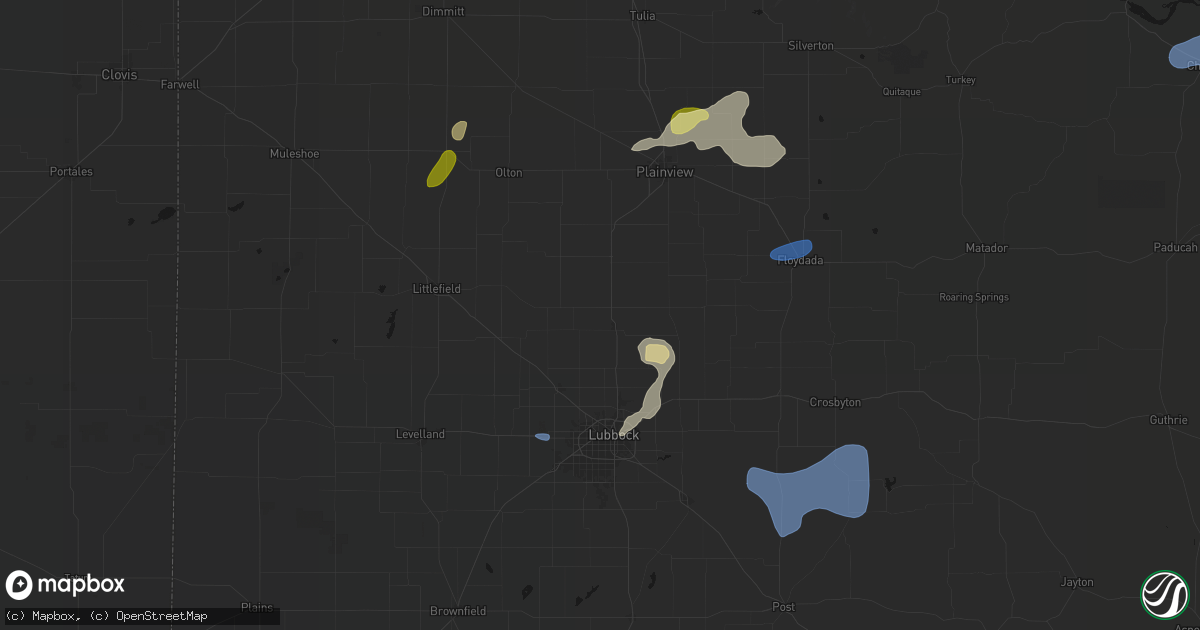 Hail map in Abernathy, TX on September 19, 2026