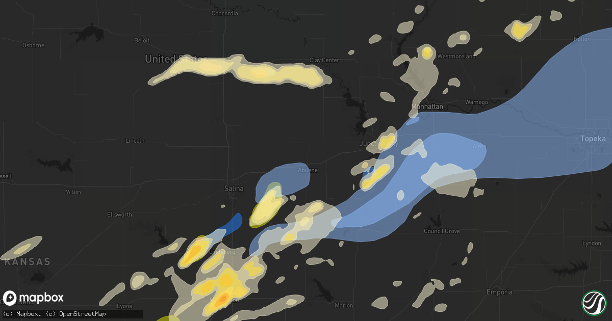 Hail map in Abilene, KS on September 19, 2026