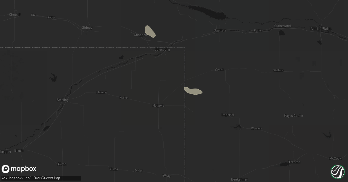 Hail map in Amherst, CO on September 19, 2026