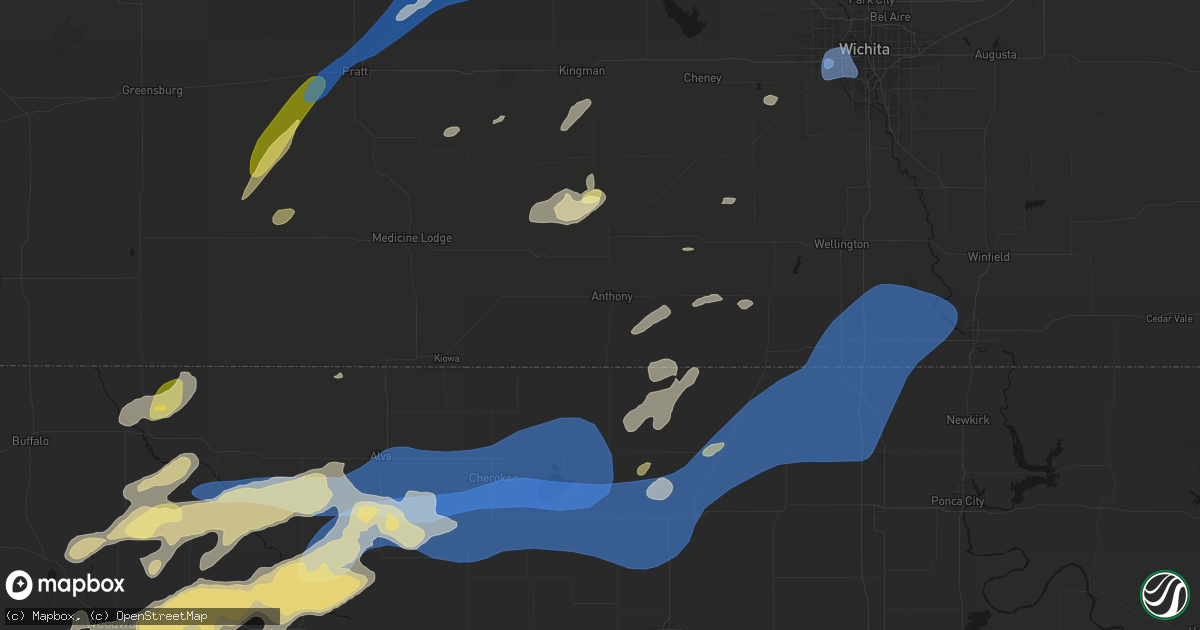 Hail map in Anthony, KS on September 19, 2026