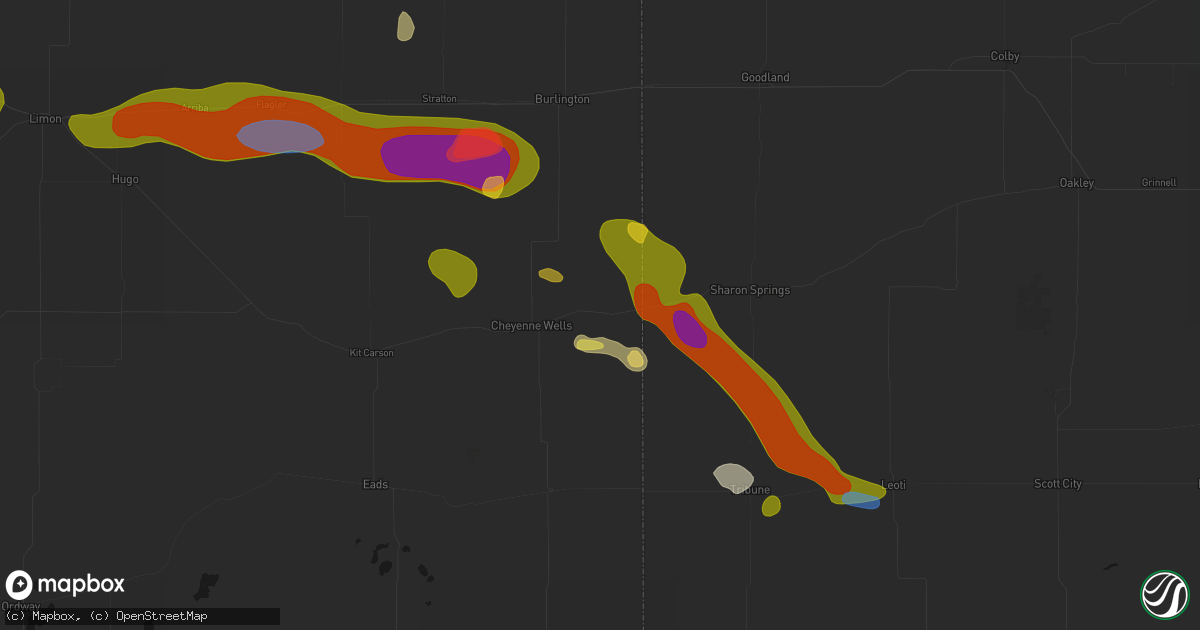 Hail map in Arapahoe, CO on September 19, 2026