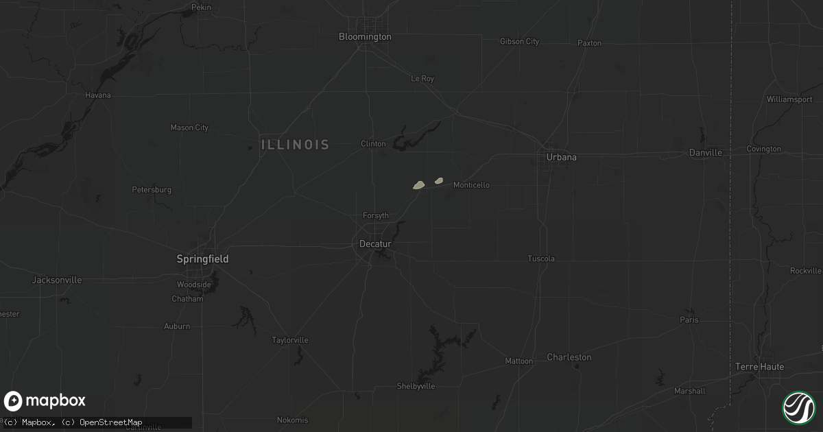 Hail map in Argenta, IL on September 19, 2026