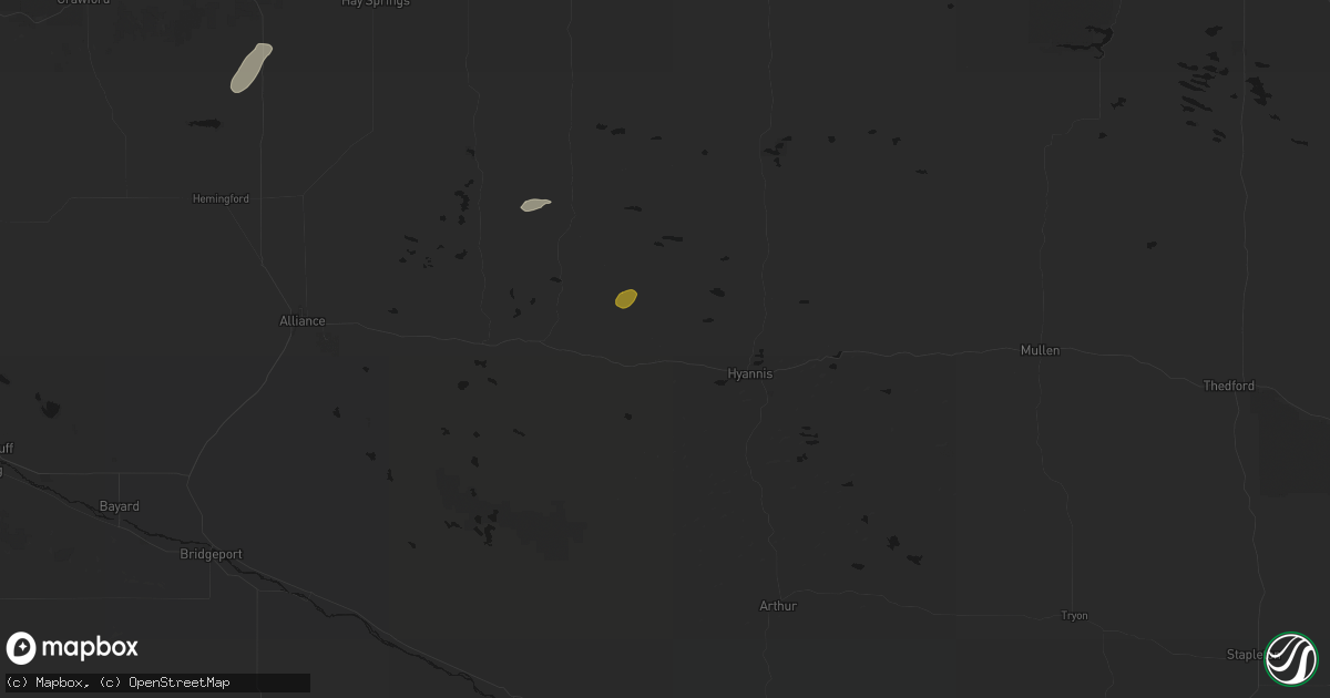 Hail map in Ashby, NE on September 19, 2026