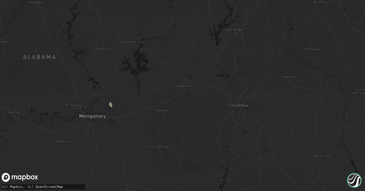 Hail map in Auburn, AL on September 19, 2026