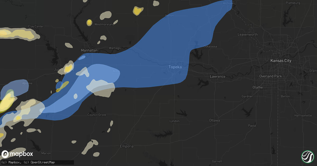 Hail map in Auburn, KS on September 19, 2026