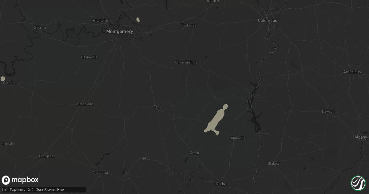 Hail map in Banks, AL on September 19, 2026