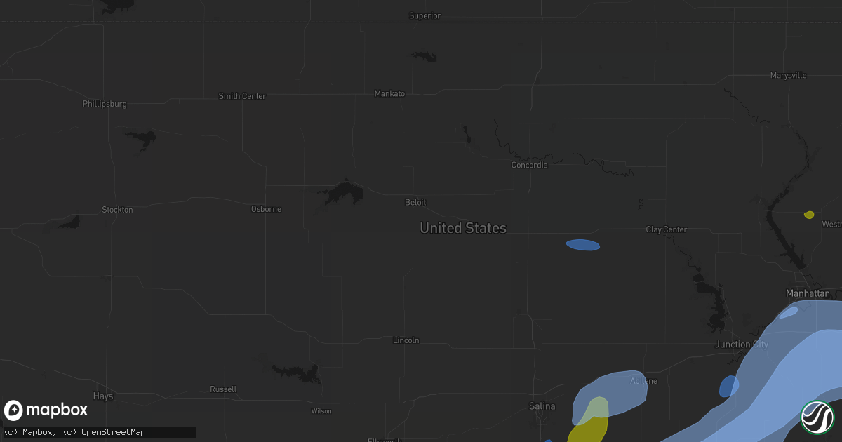 Hail map in Beloit, KS on September 19, 2026