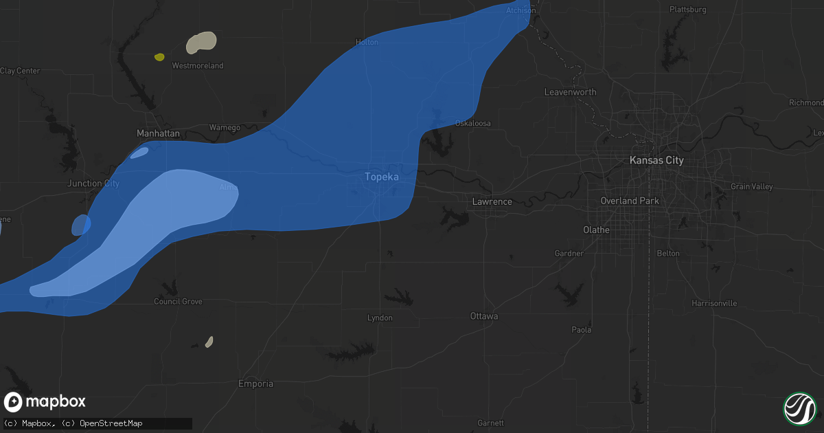 Hail map in Berryton, KS on September 19, 2026