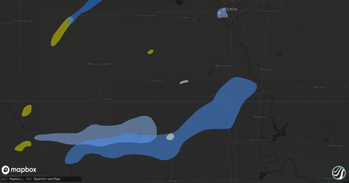 Hail map in Bluff City, KS on September 19, 2026