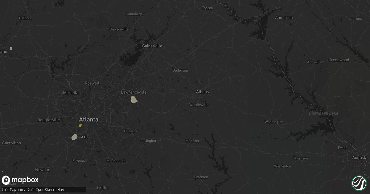 Hail map in Bogart, GA on September 19, 2026