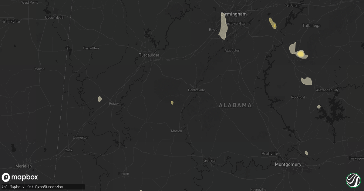 Hail map in Brent, AL on September 19, 2026