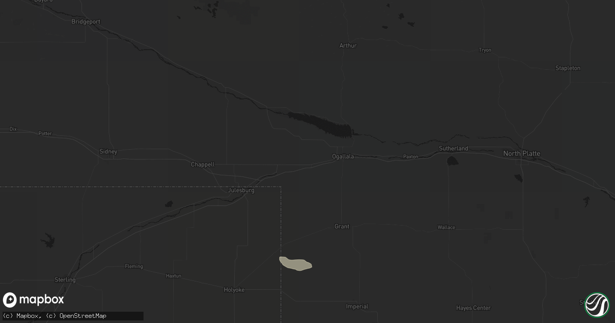 Hail map in Brule, NE on September 19, 2026