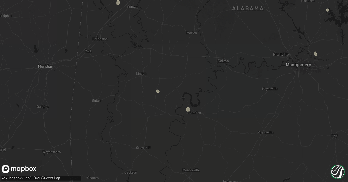 Hail map in Catherine, AL on September 19, 2026