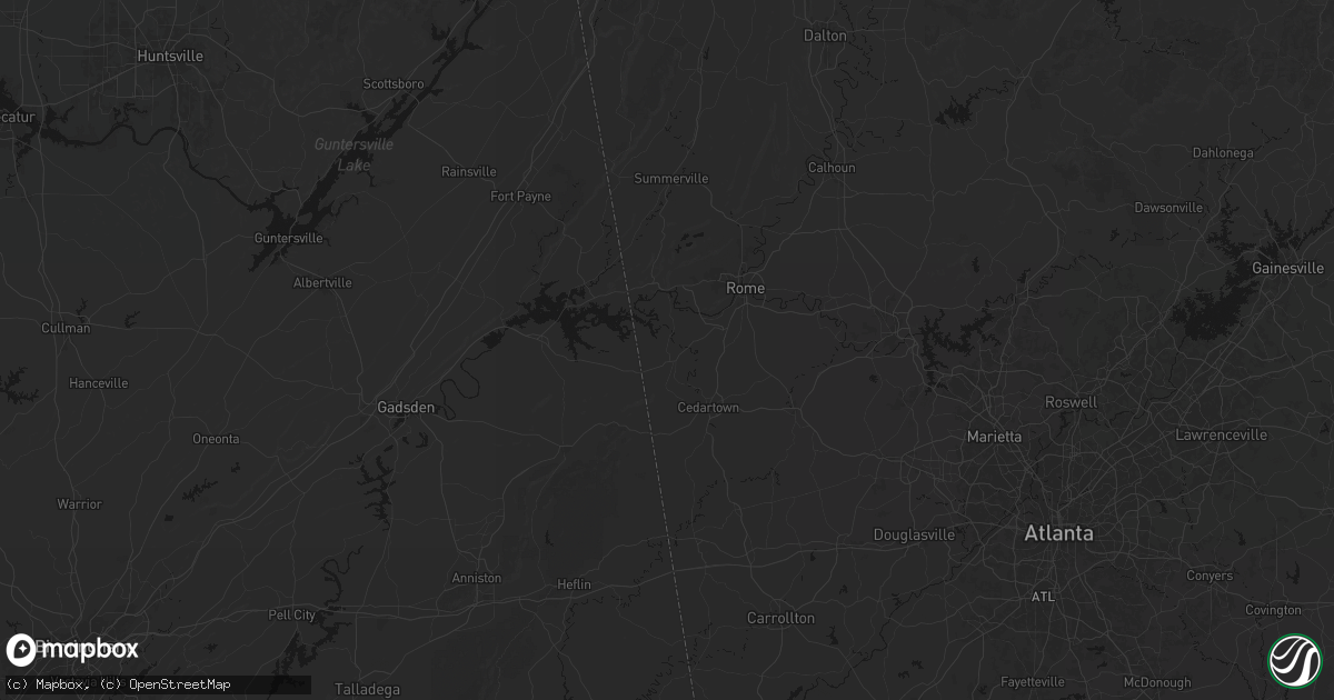 Hail map in Cave Spring, GA on September 19, 2026