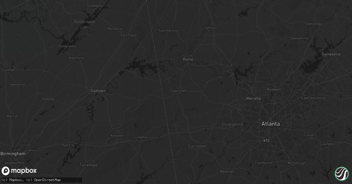 Hail map in Cedartown, GA on September 19, 2026