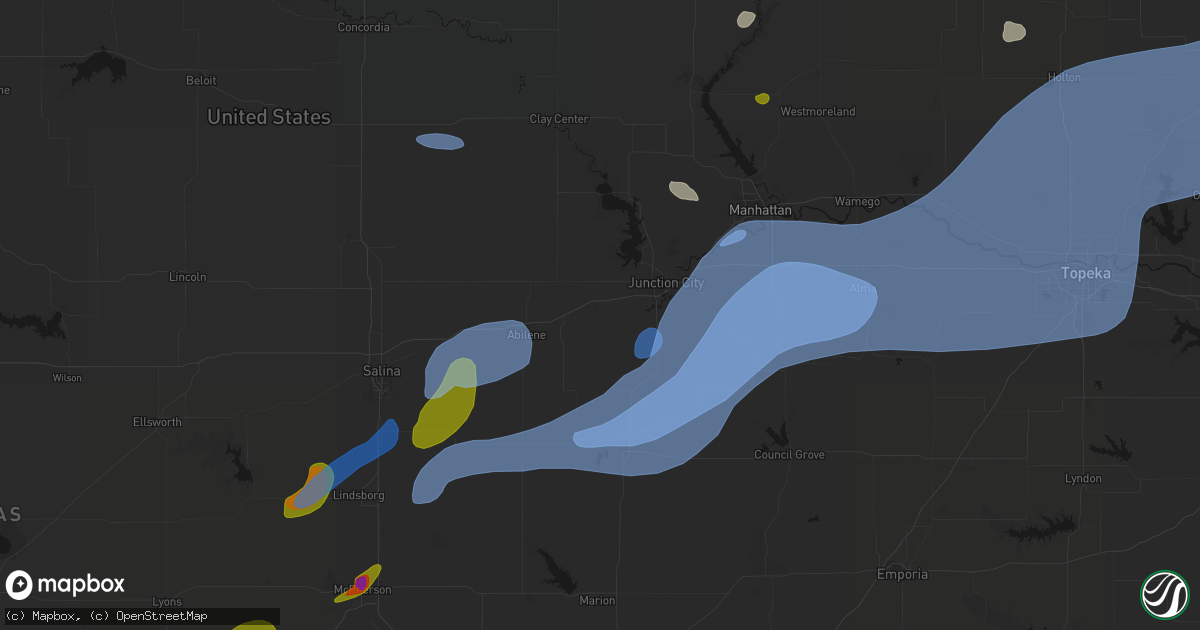 Hail map in Chapman, KS on September 19, 2026