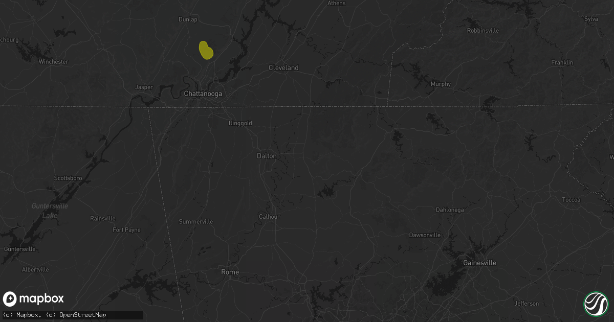Hail map in Chatsworth, GA on September 19, 2026