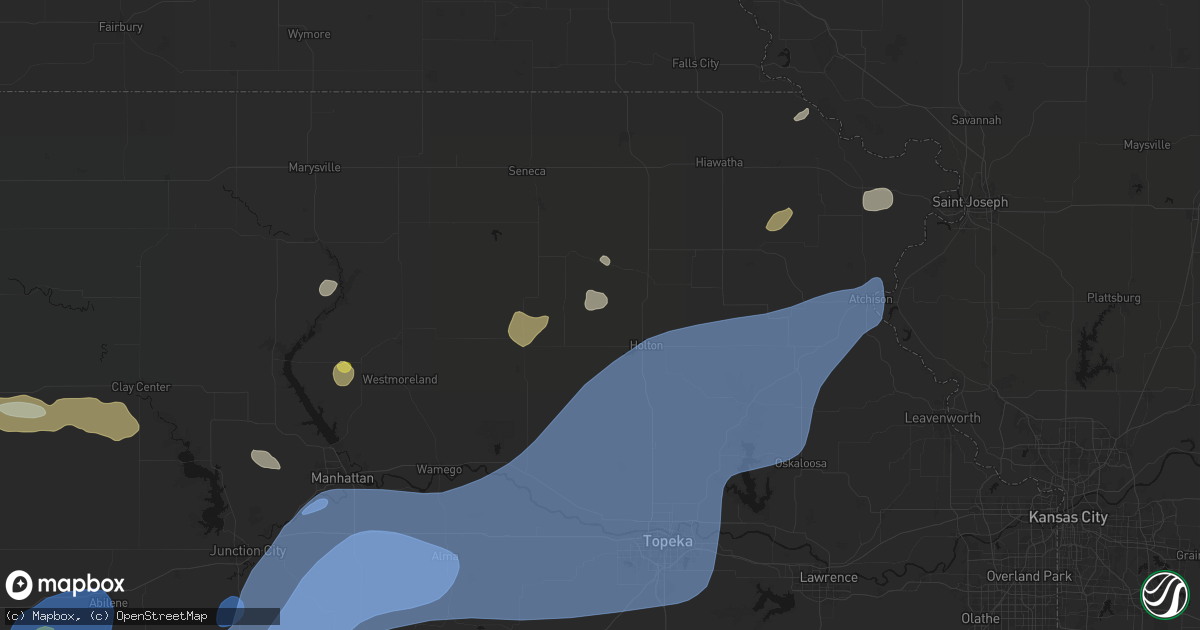 Hail map in Circleville, KS on September 19, 2026