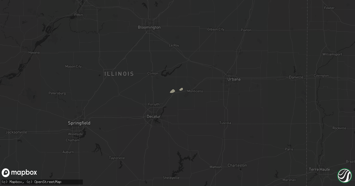 Hail map in Cisco, IL on September 19, 2026