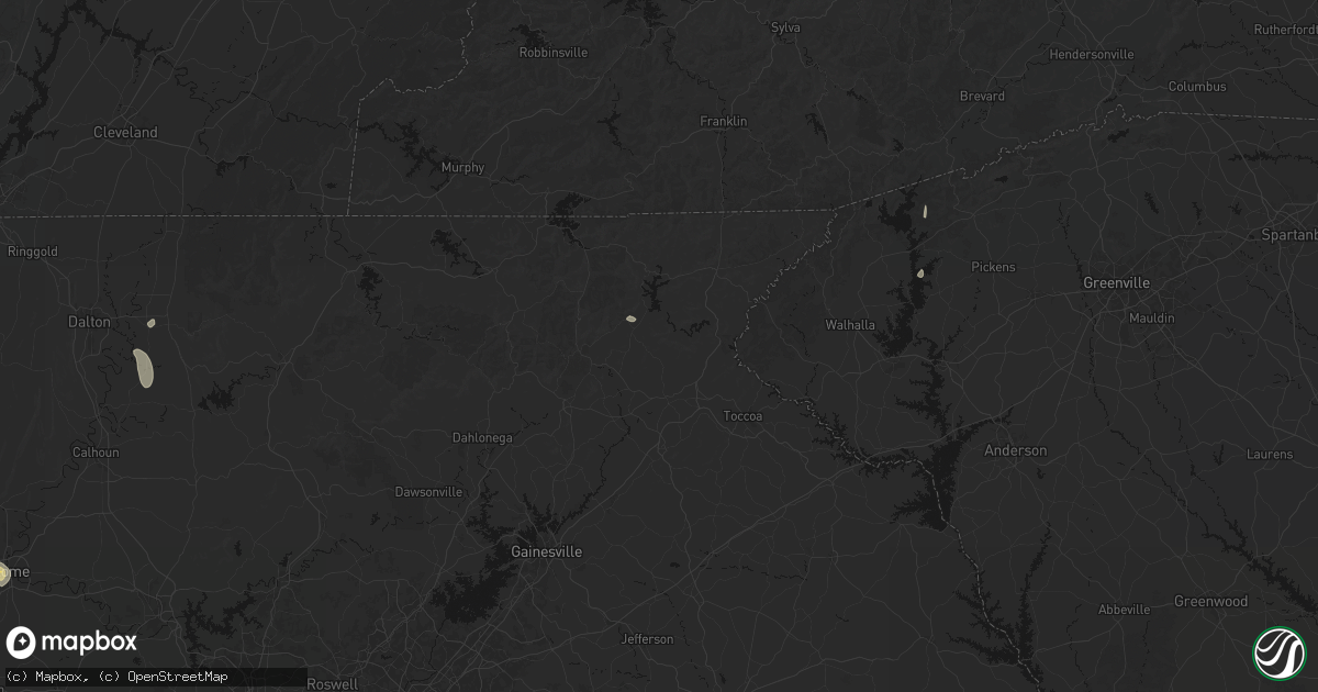 Hail map in Clarkesville, GA on September 19, 2026