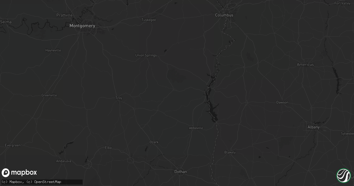Hail map in Clayton, AL on September 19, 2026