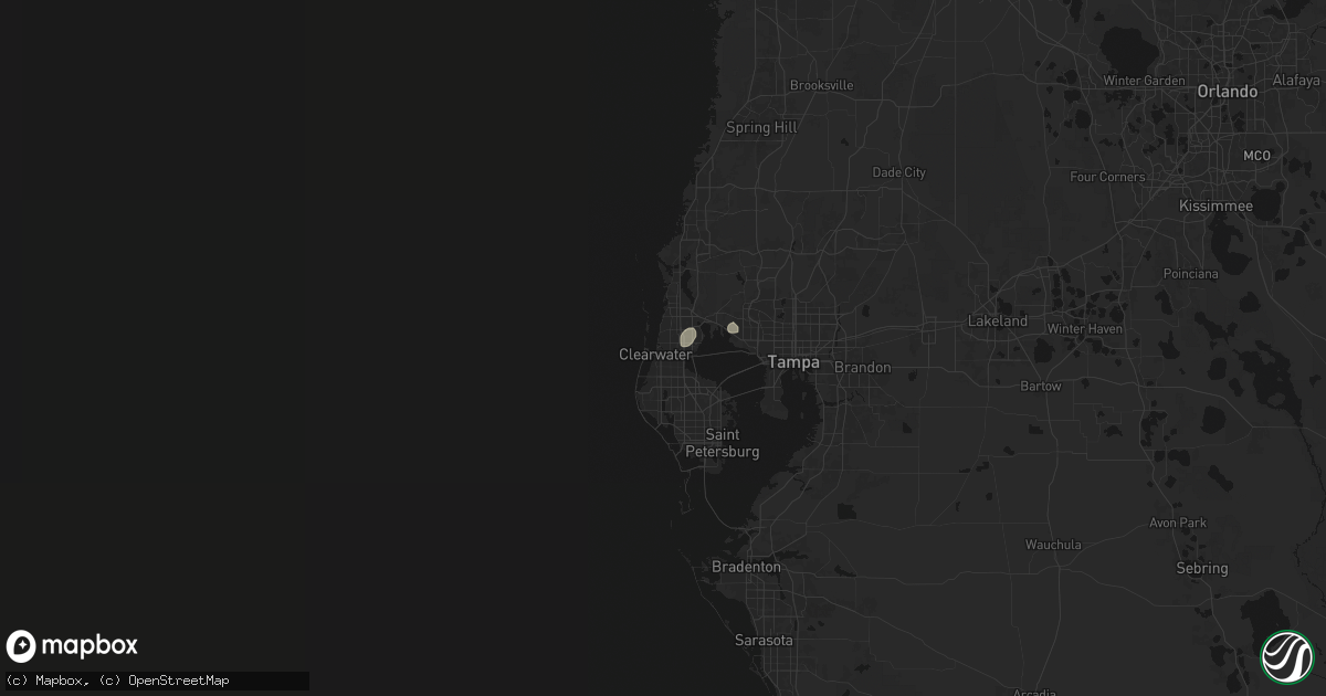 Hail map in Clearwater, FL on September 19, 2026