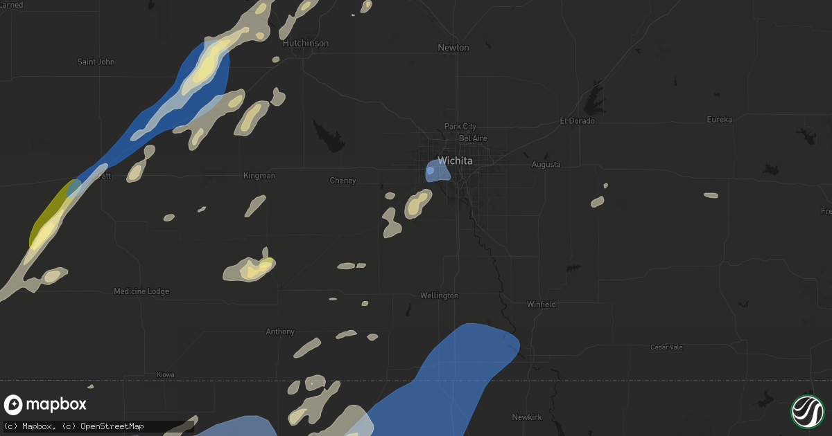 Hail map in Clearwater, KS on September 19, 2026