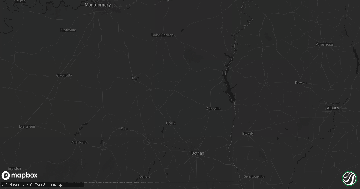 Hail map in Clio, AL on September 19, 2026