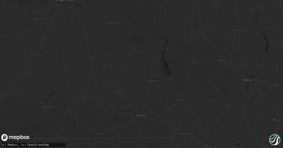 Hail map in Clopton, AL on September 19, 2026