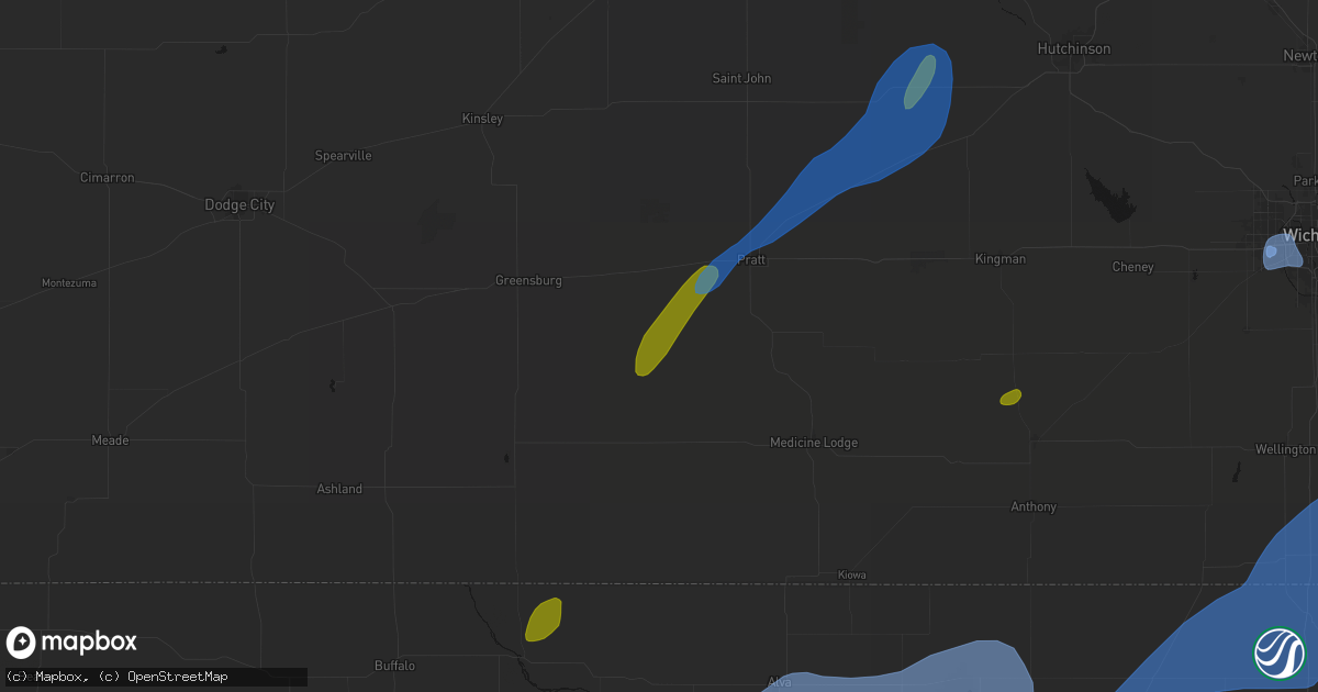 Hail map in Coats, KS on September 19, 2026